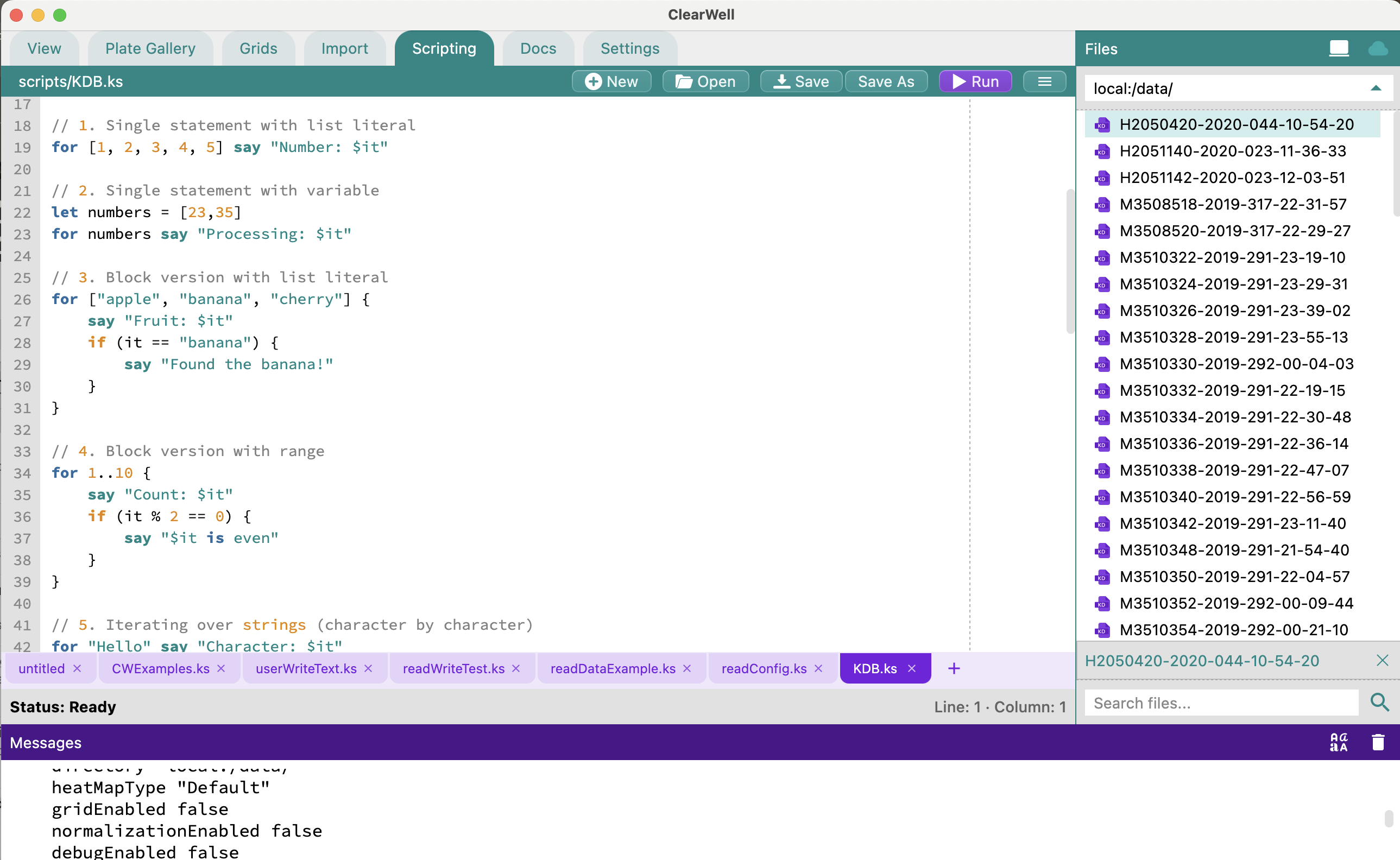 Scripting screenshot 